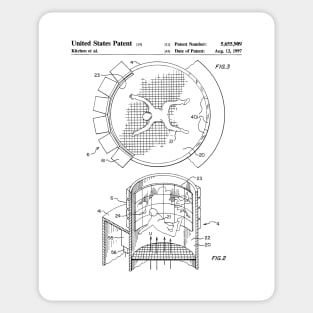 Skydiving Wind Tunnel Patent - Sky Diving Art - Black And White Sticker